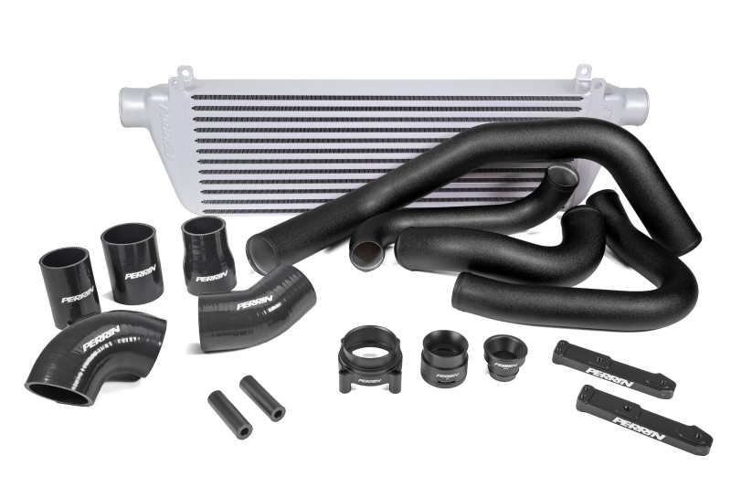 Subaru WRX Front Mount Intercooler - Perrin Performance - Black Tubes & Silver Core - `22-`25